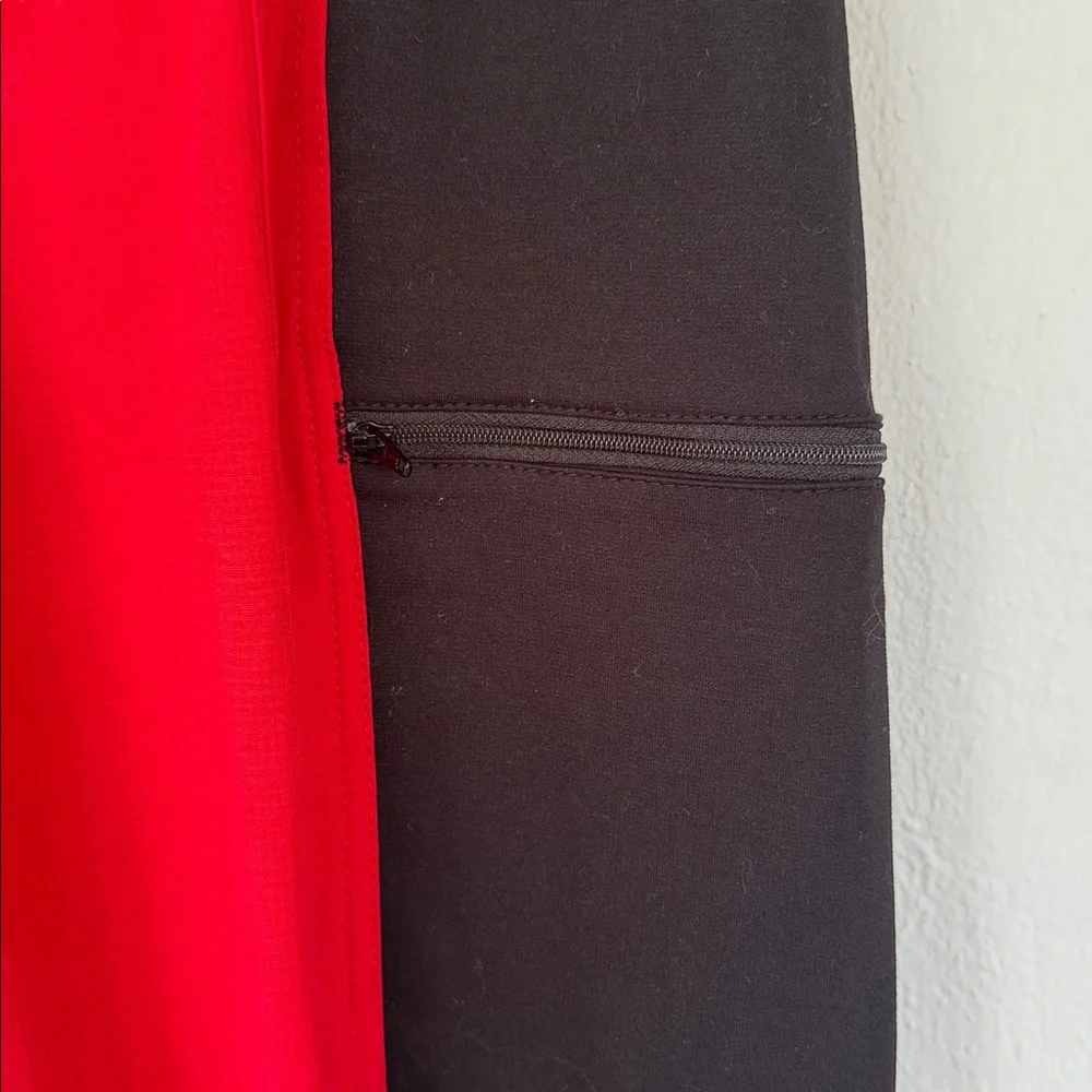 Careismatic black red high rise skinny fit medical scrub uniform pants medium